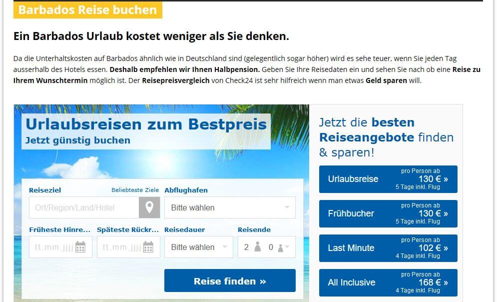 Barbados Reisepreisvergleich